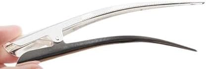 Set of 2 Long Silver Metal Beak Hair Clips Concorde Pelican Alligator Hair Grip for Women Hair Updos Styling Accessories