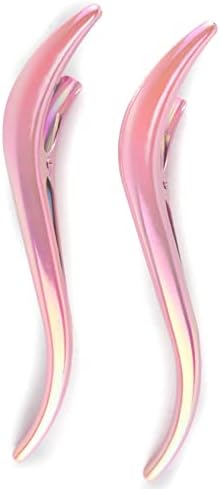 S Shape Metal Hair Grip for Women. Large Beak Hair Clips Concord Flamingo Alligator Clips Curved (Pack of 2)