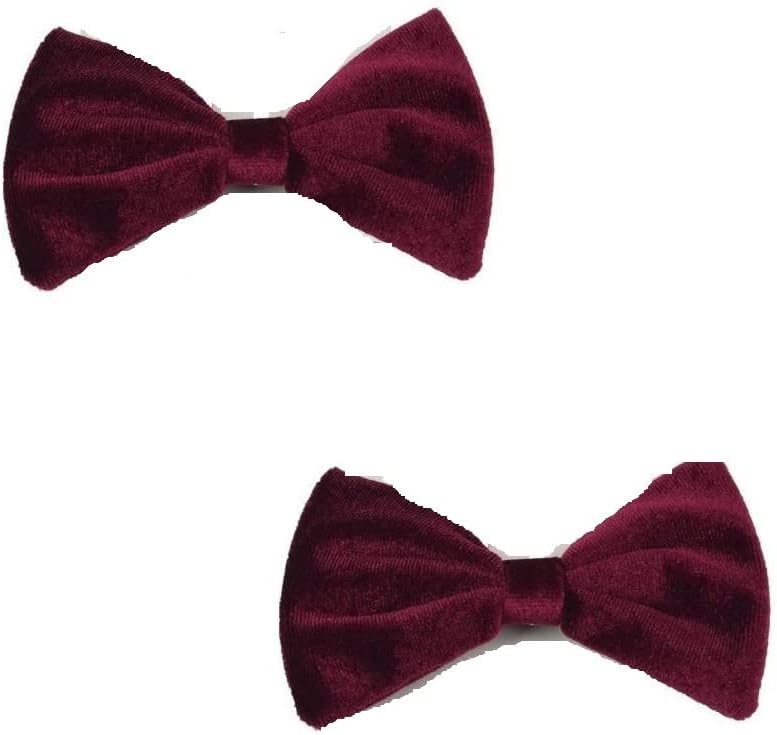 Pair of velvet bow hair clip