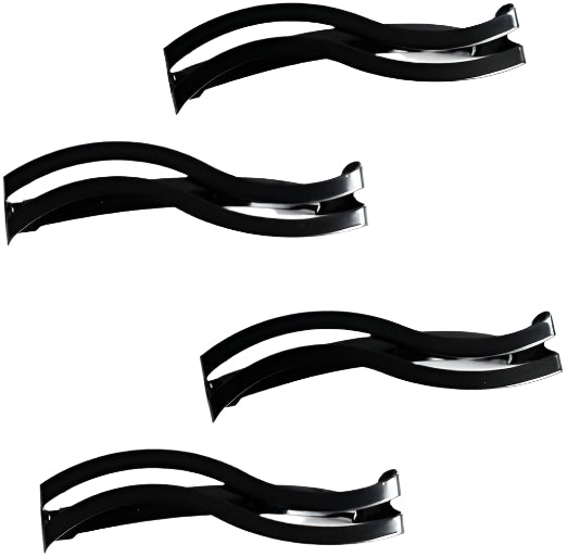 4 Pcs Double bar Wavy barrette hair clip