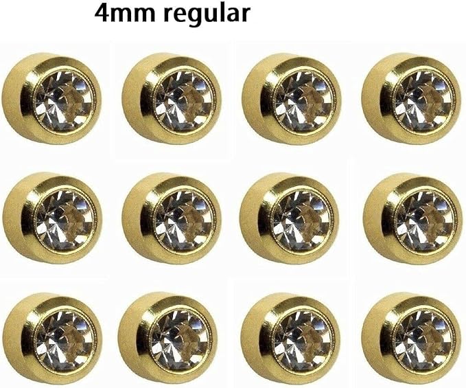 Pack of 12 pair Clear/Assorted stud earrings