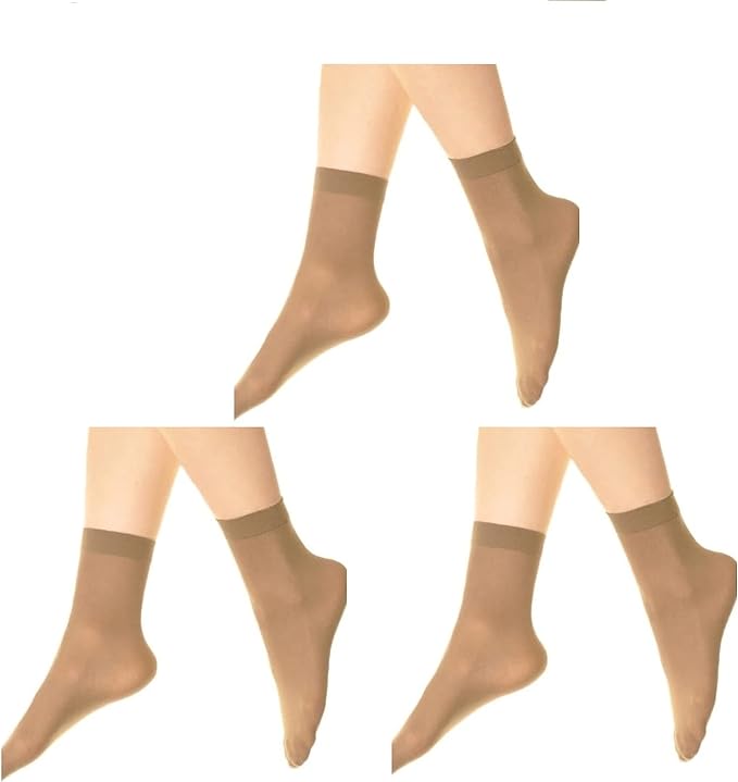 3 pair Soft Opaque Anklet Socks