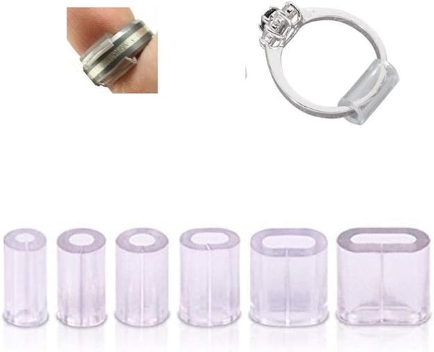 12PCS Transparent Ring Adjuster