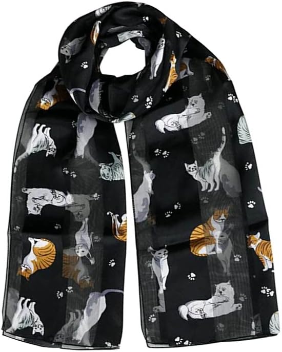 Cat printed scarves