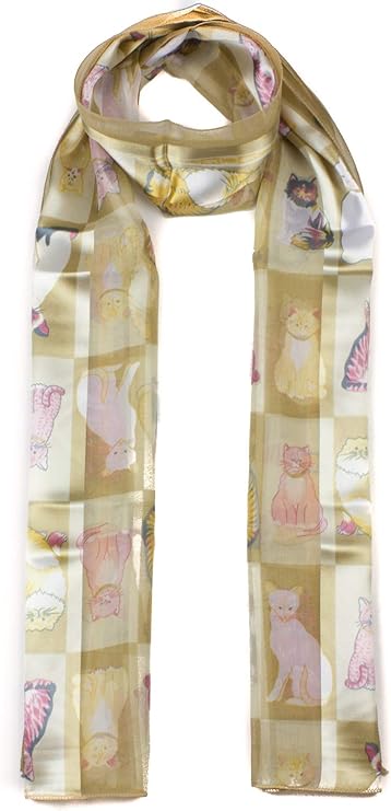 Cat printed scarves