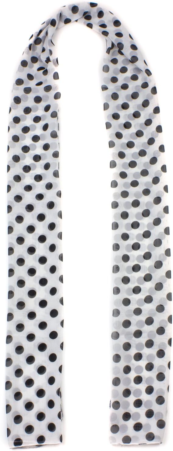 POLKA DOT CHIFON NECK WRAP