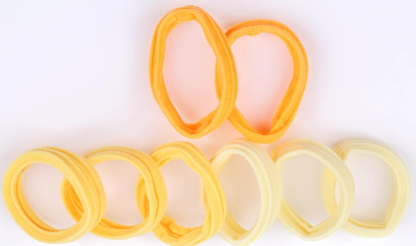 8pcs ribbed ponytail bands