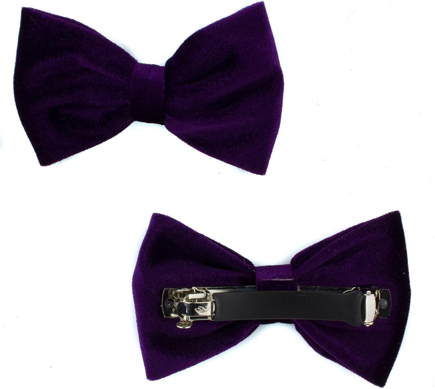 Pair of velvet bow hair clip