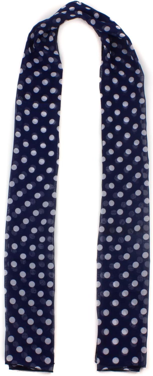 POLKA DOT CHIFON NECK WRAP