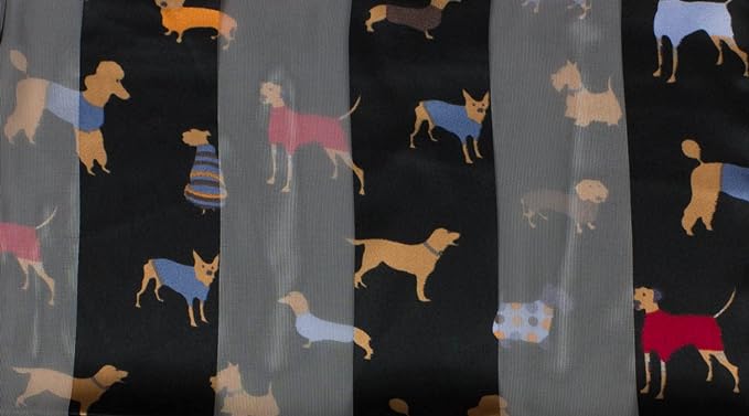 dog print striped scarf