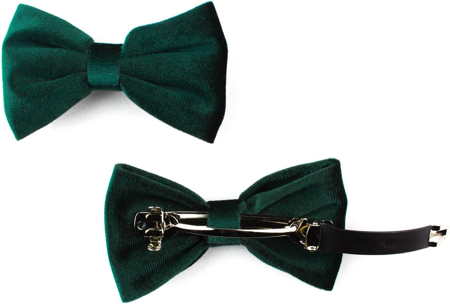 Pair of velvet bow hair clip