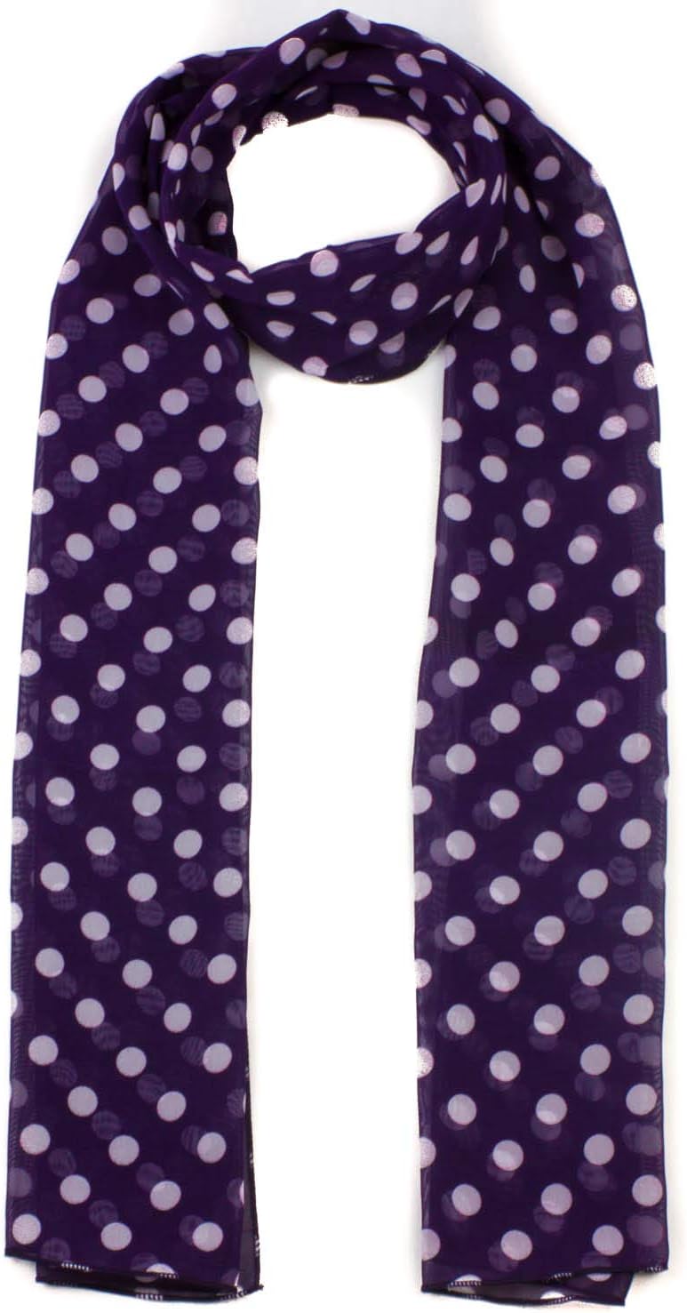 POLKA DOT CHIFON NECK WRAP