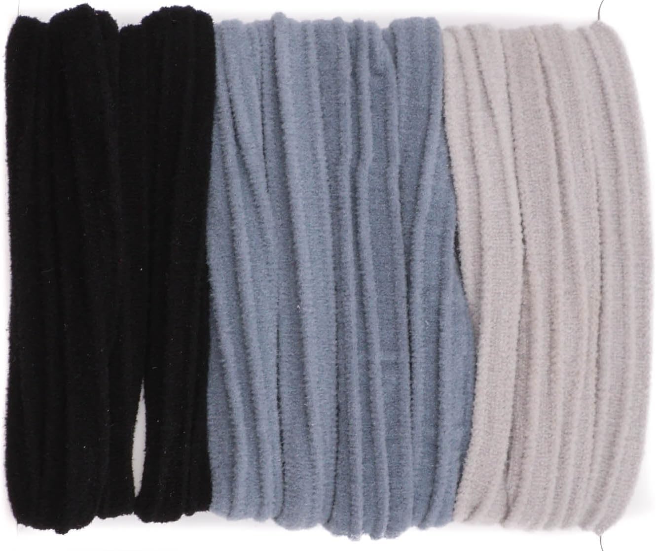 8pcs ribbed ponytail bands