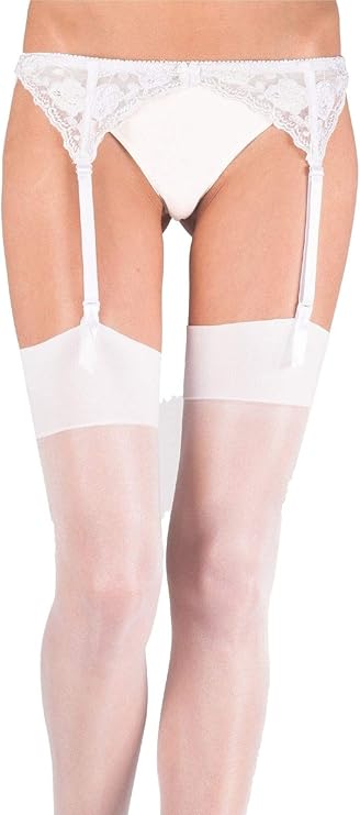 Soft and elegant wide lace suspender belt