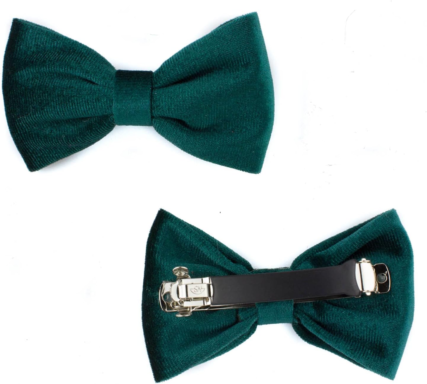 Pair of velvet bow hair clip