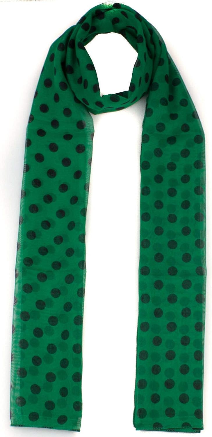 POLKA DOT CHIFON NECK WRAP