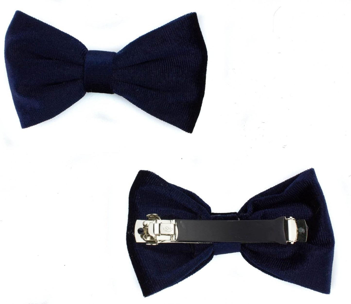 Pair of velvet bow hair clip