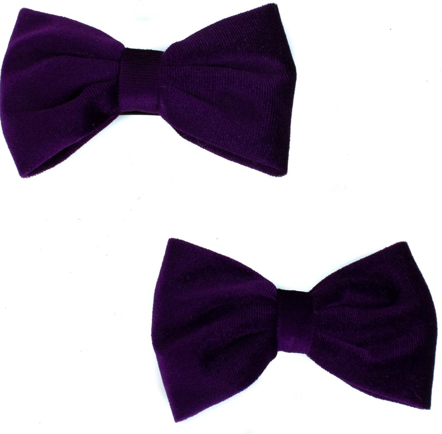 Pair of velvet bow hair clip