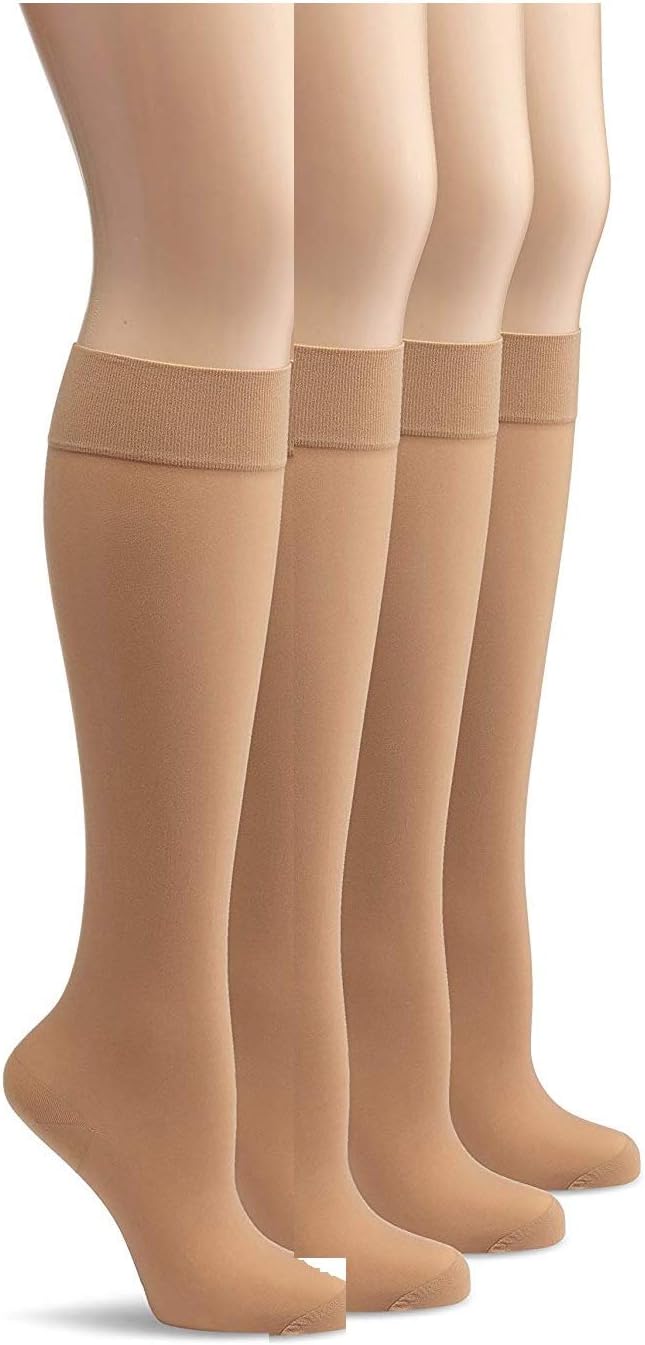 3 pair soft Opaque Knee High Socks
