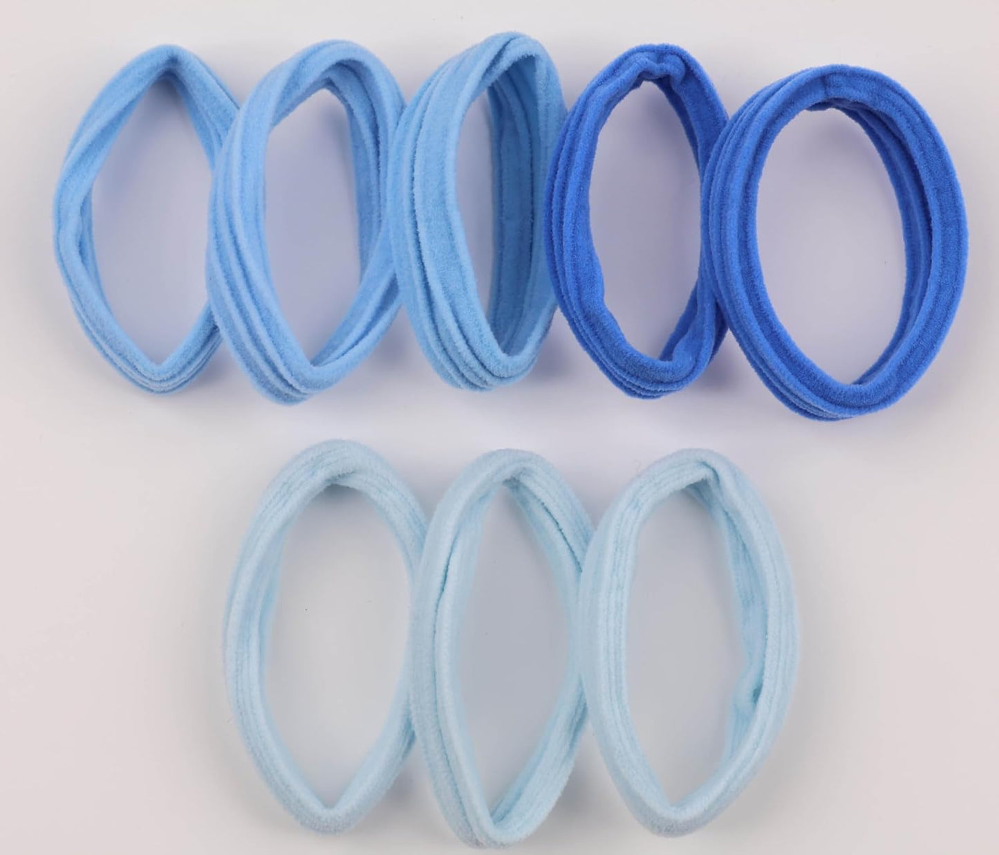 8pcs ribbed ponytail bands