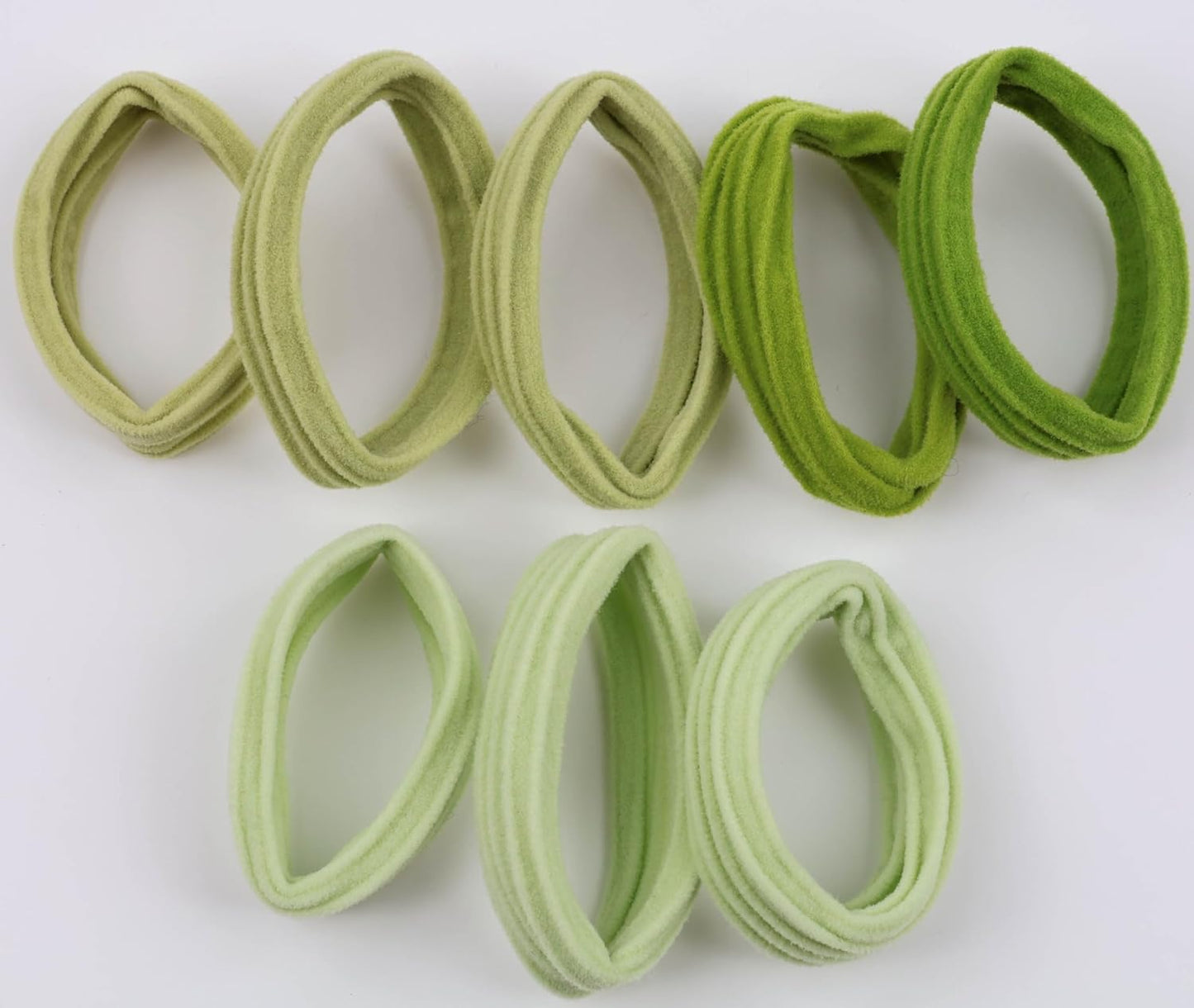 8pcs ribbed ponytail bands