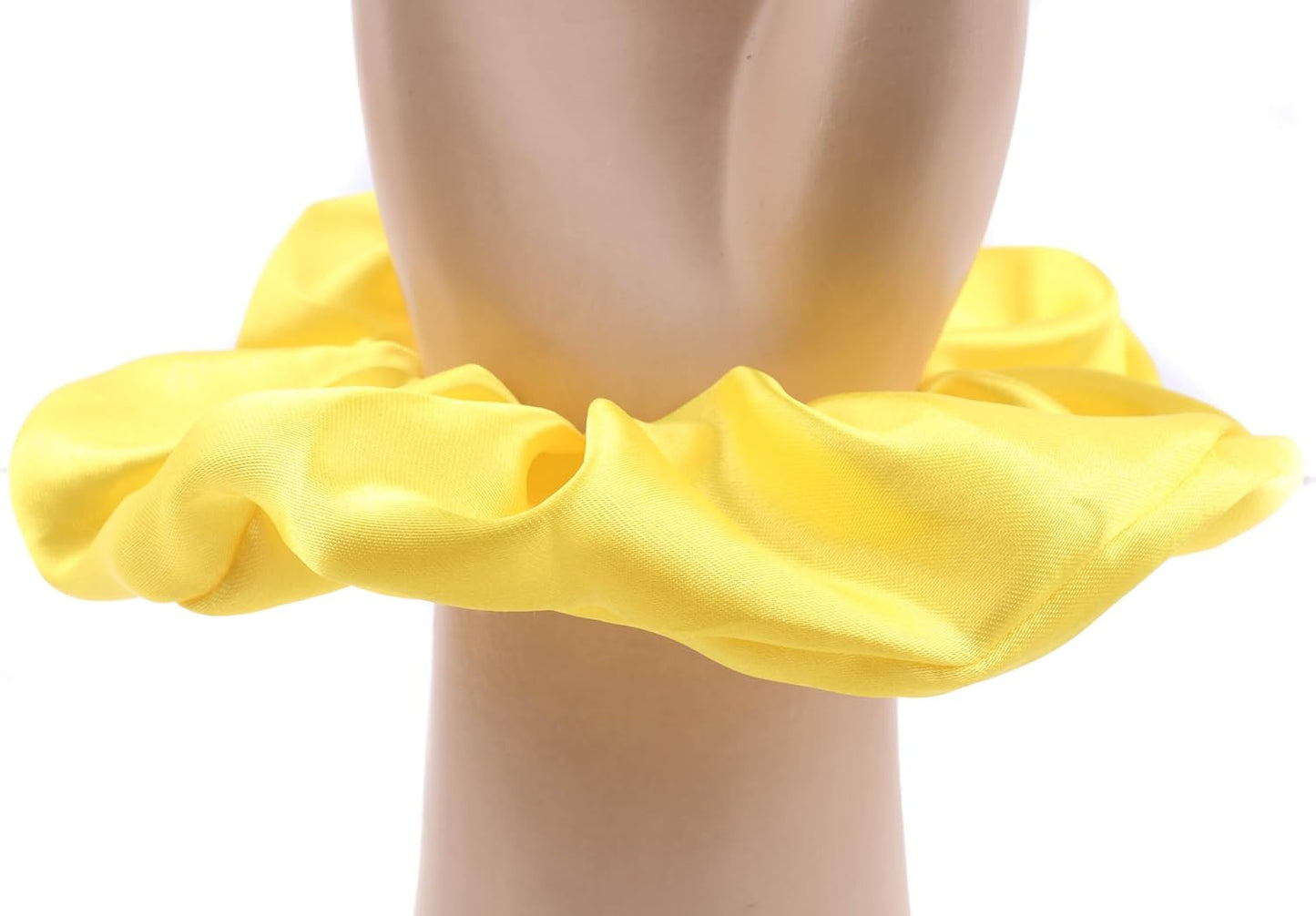 Large Plain Satin Hair Scrunchie