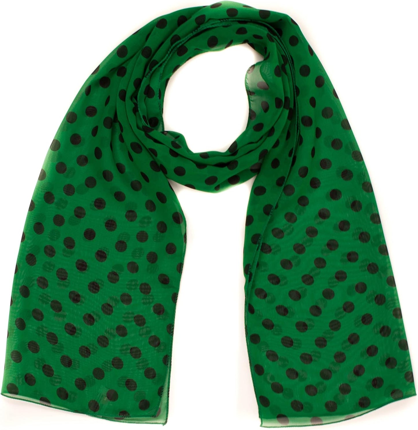 POLKA DOT CHIFON NECK WRAP