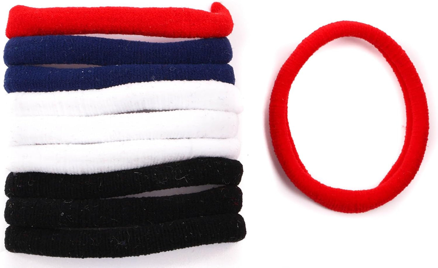 Set of 10pcs plain jersey large elastic