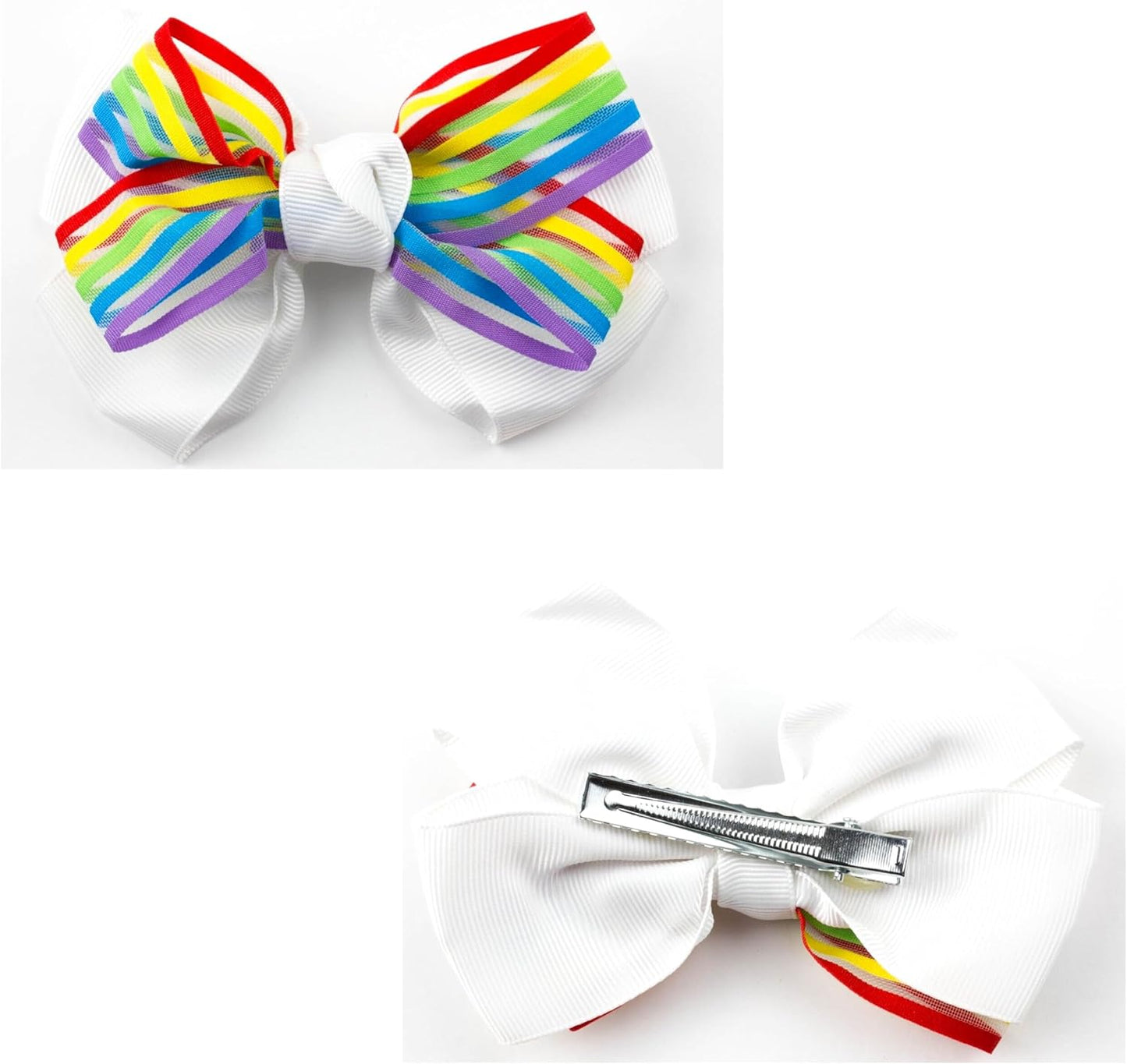 Rainbow strip bow clip