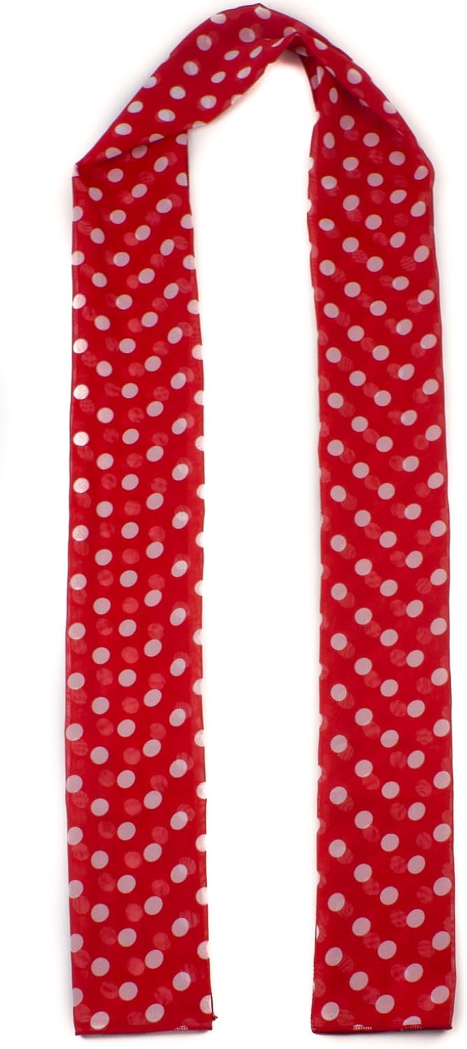 POLKA DOT CHIFON NECK WRAP