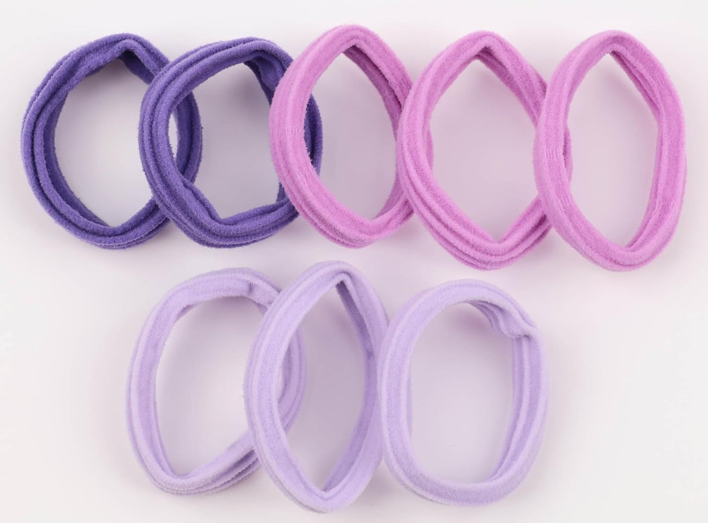 8pcs ribbed ponytail bands