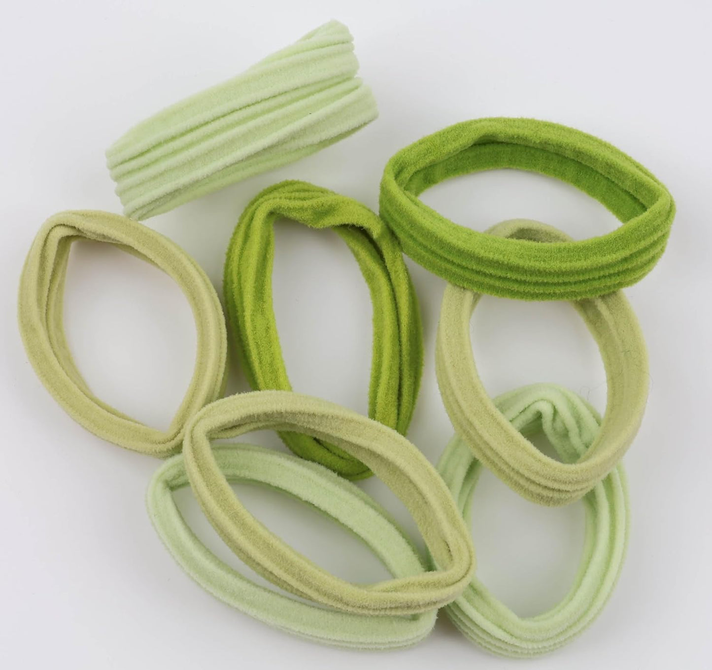 8pcs ribbed ponytail bands