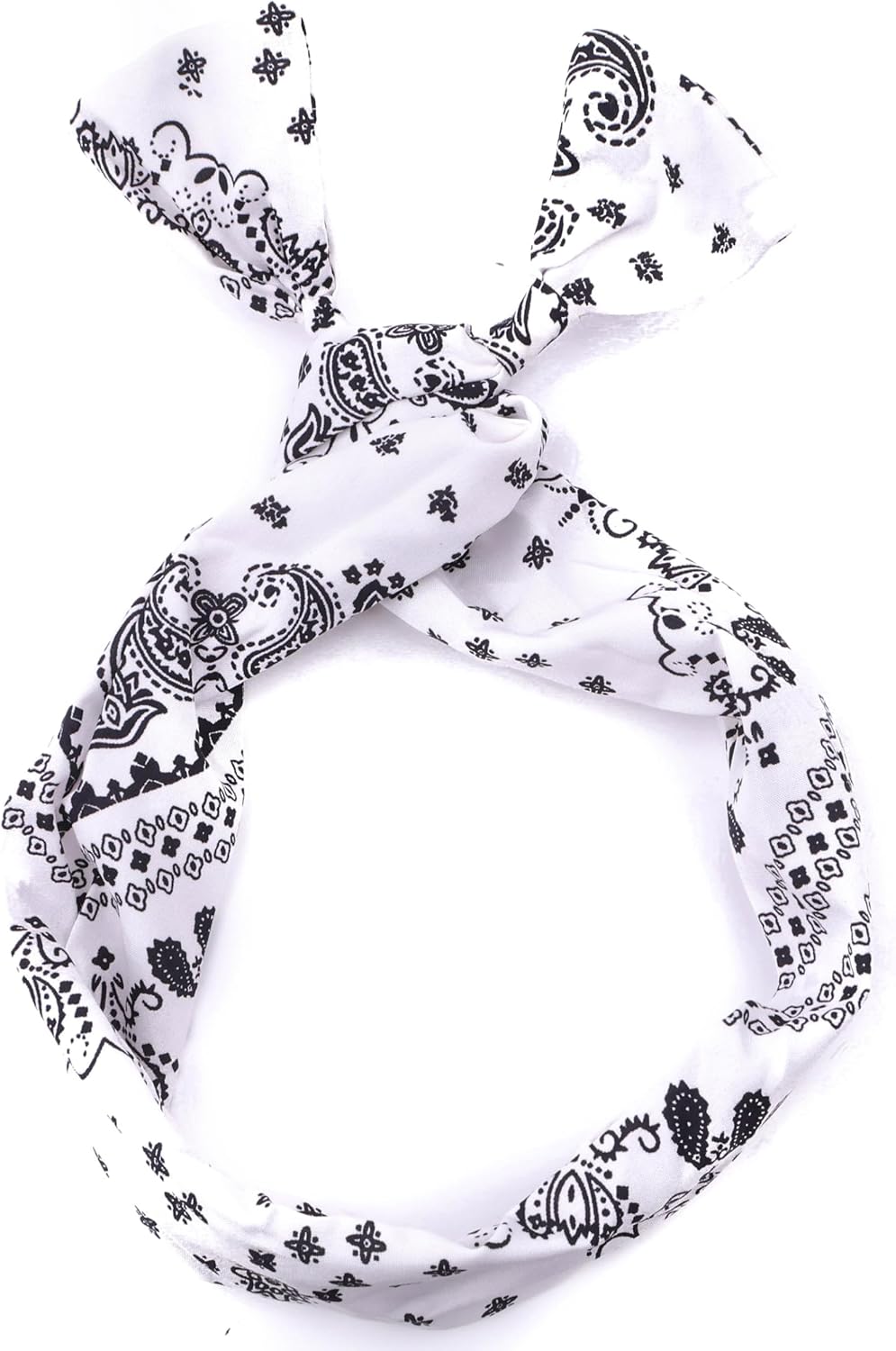 Paisley bandana printed bow knotted headband