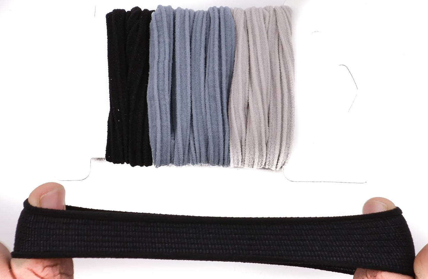 8pcs ribbed ponytail bands