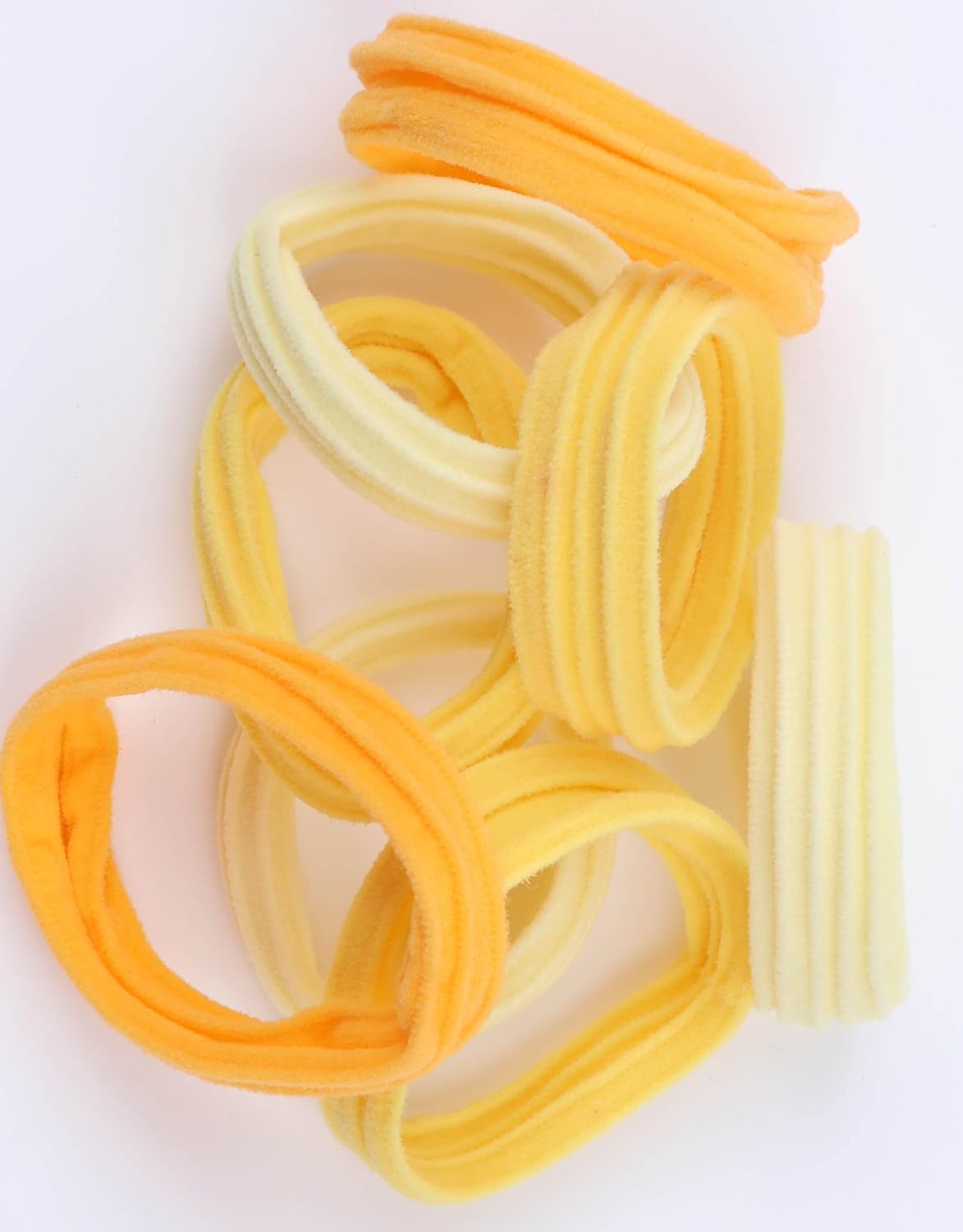 8pcs ribbed ponytail bands