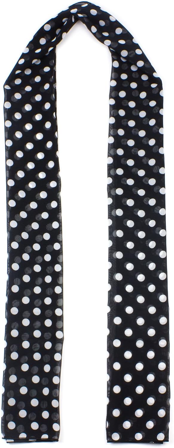 POLKA DOT CHIFON NECK WRAP