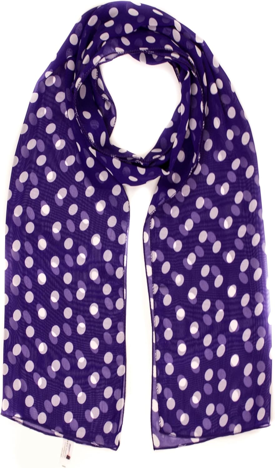 POLKA DOT CHIFON NECK WRAP