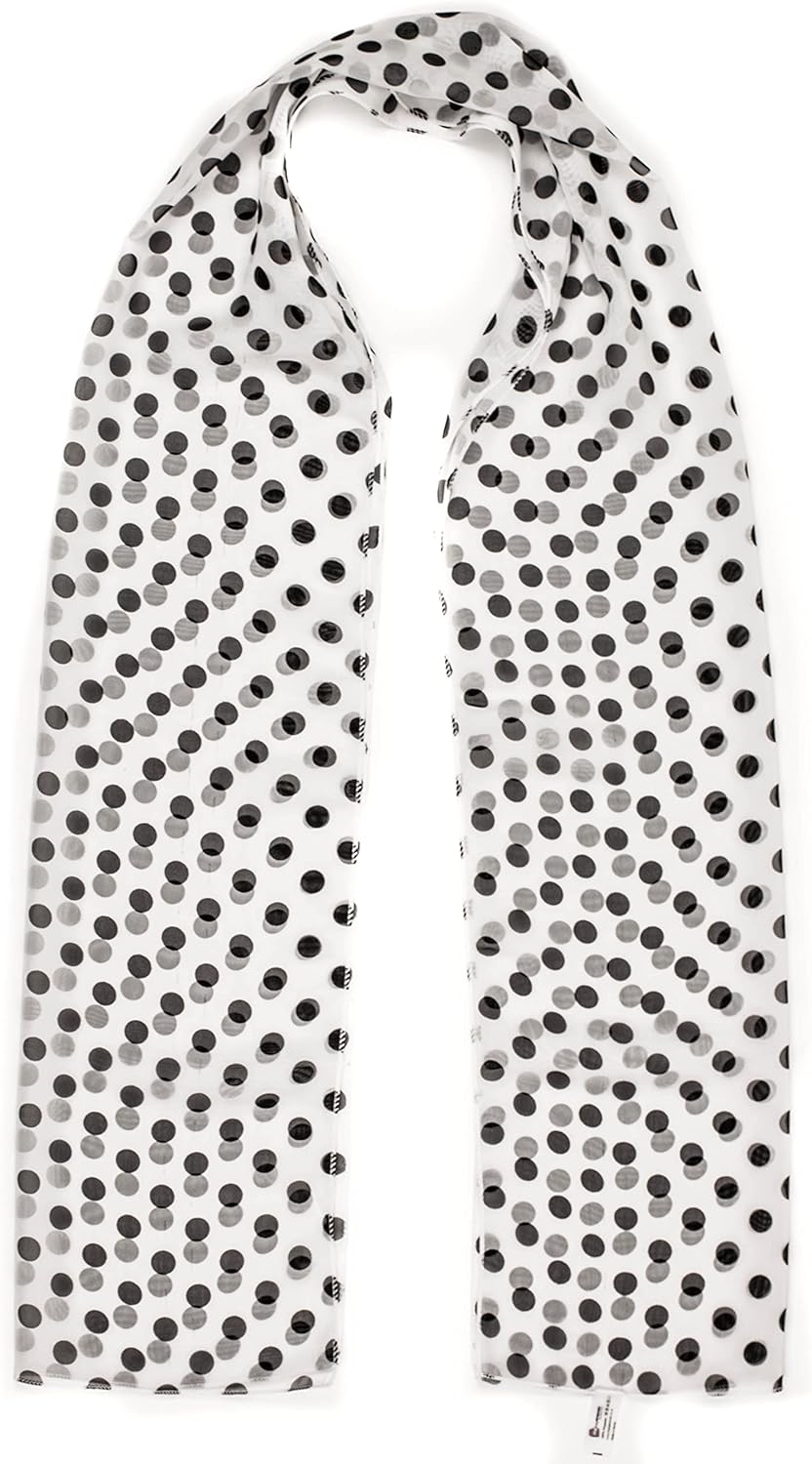 POLKA DOT CHIFON NECK WRAP