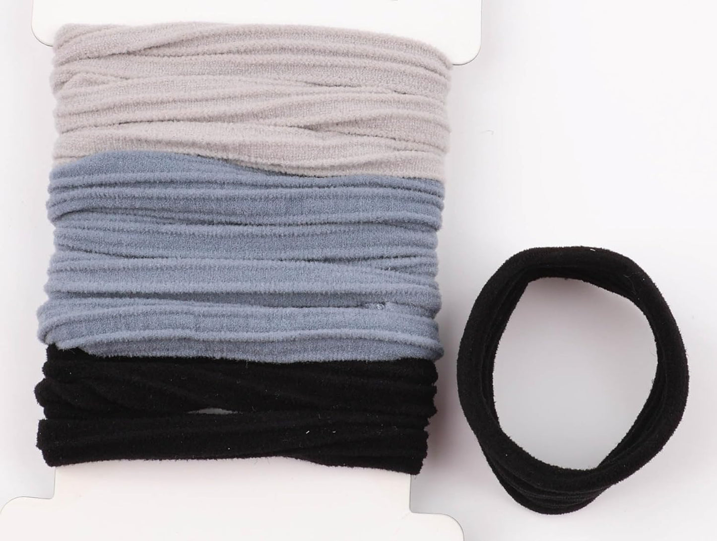 8pcs ribbed ponytail bands