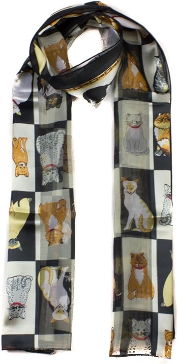 Cat printed scarves