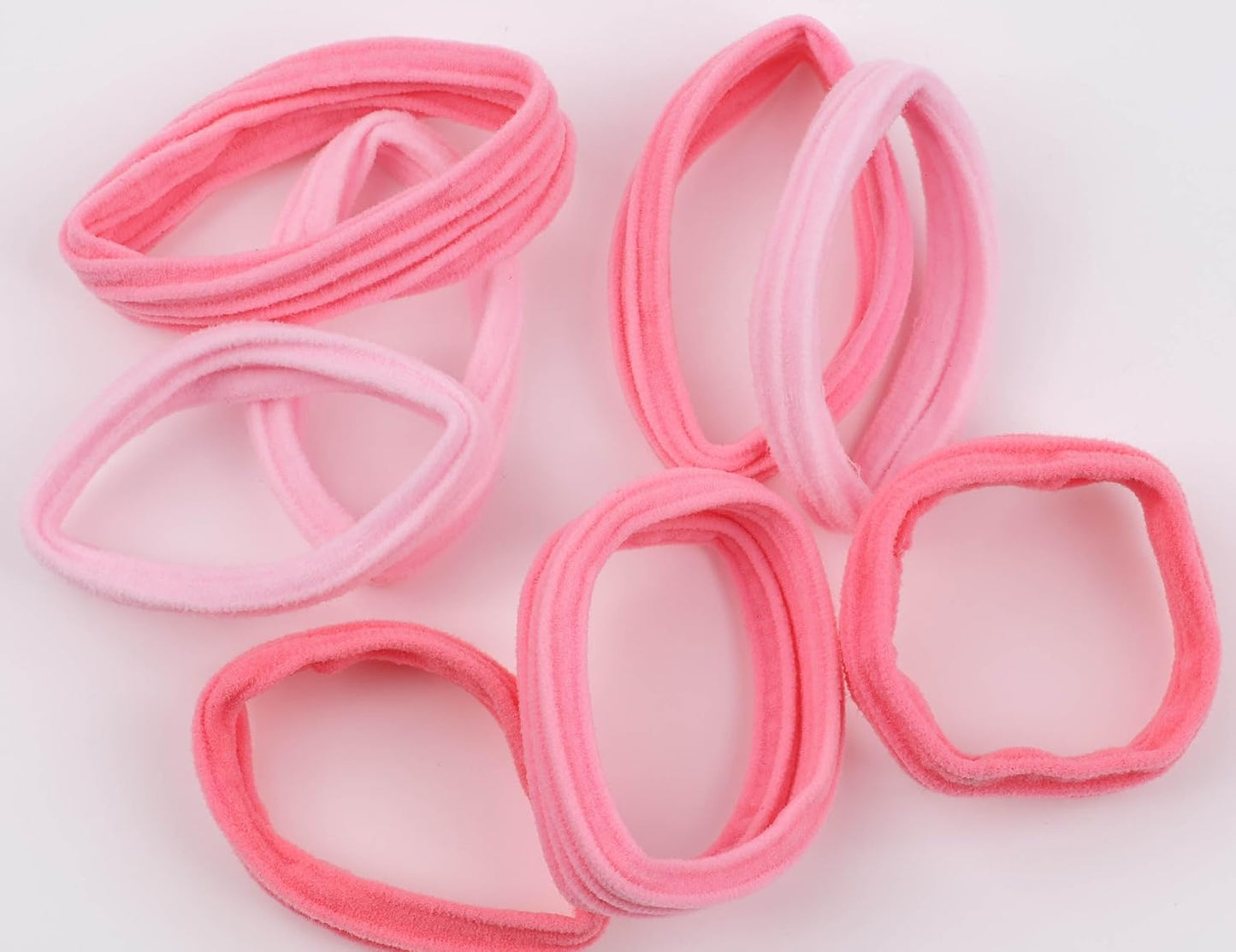 8pcs ribbed ponytail bands