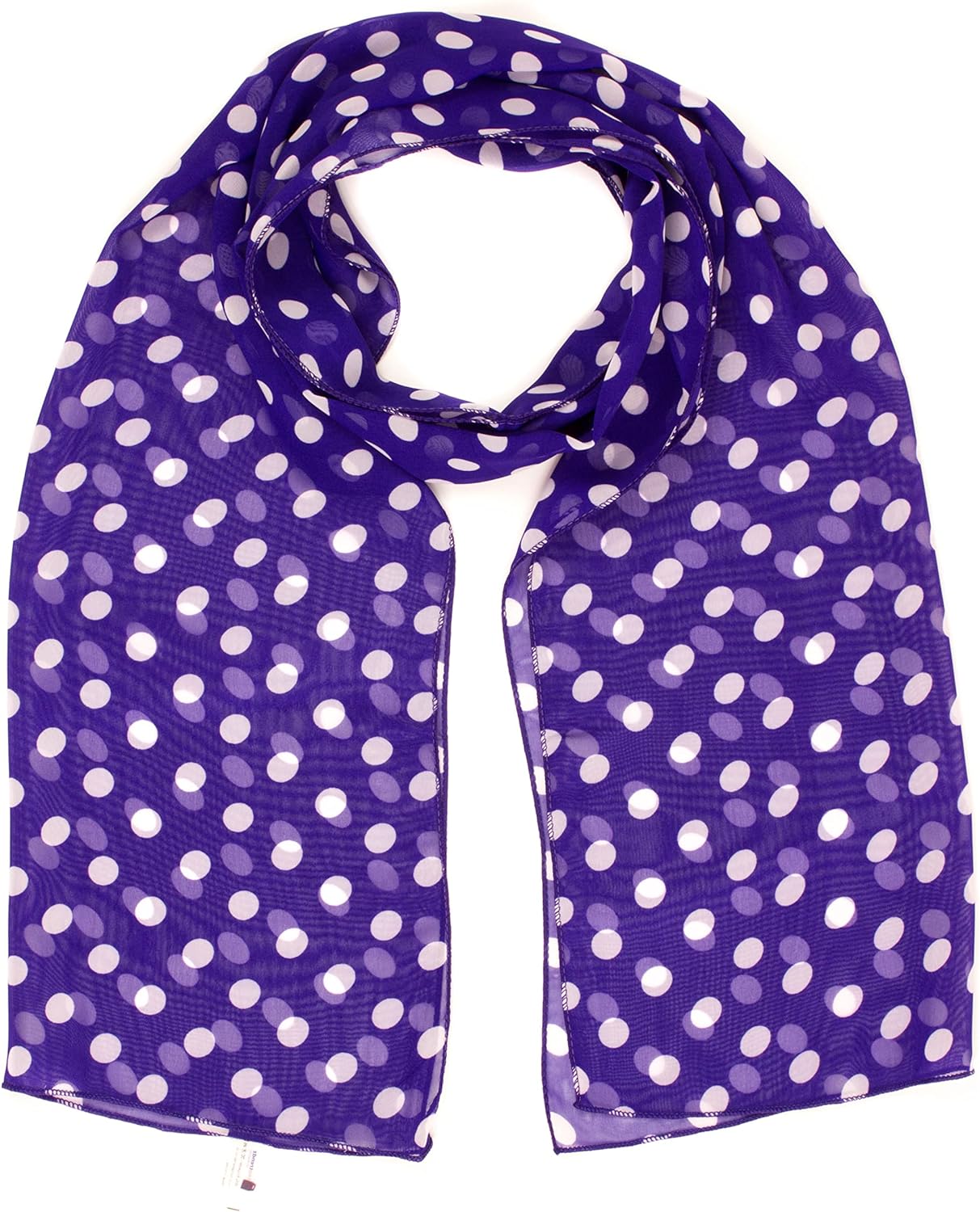 POLKA DOT CHIFON NECK WRAP