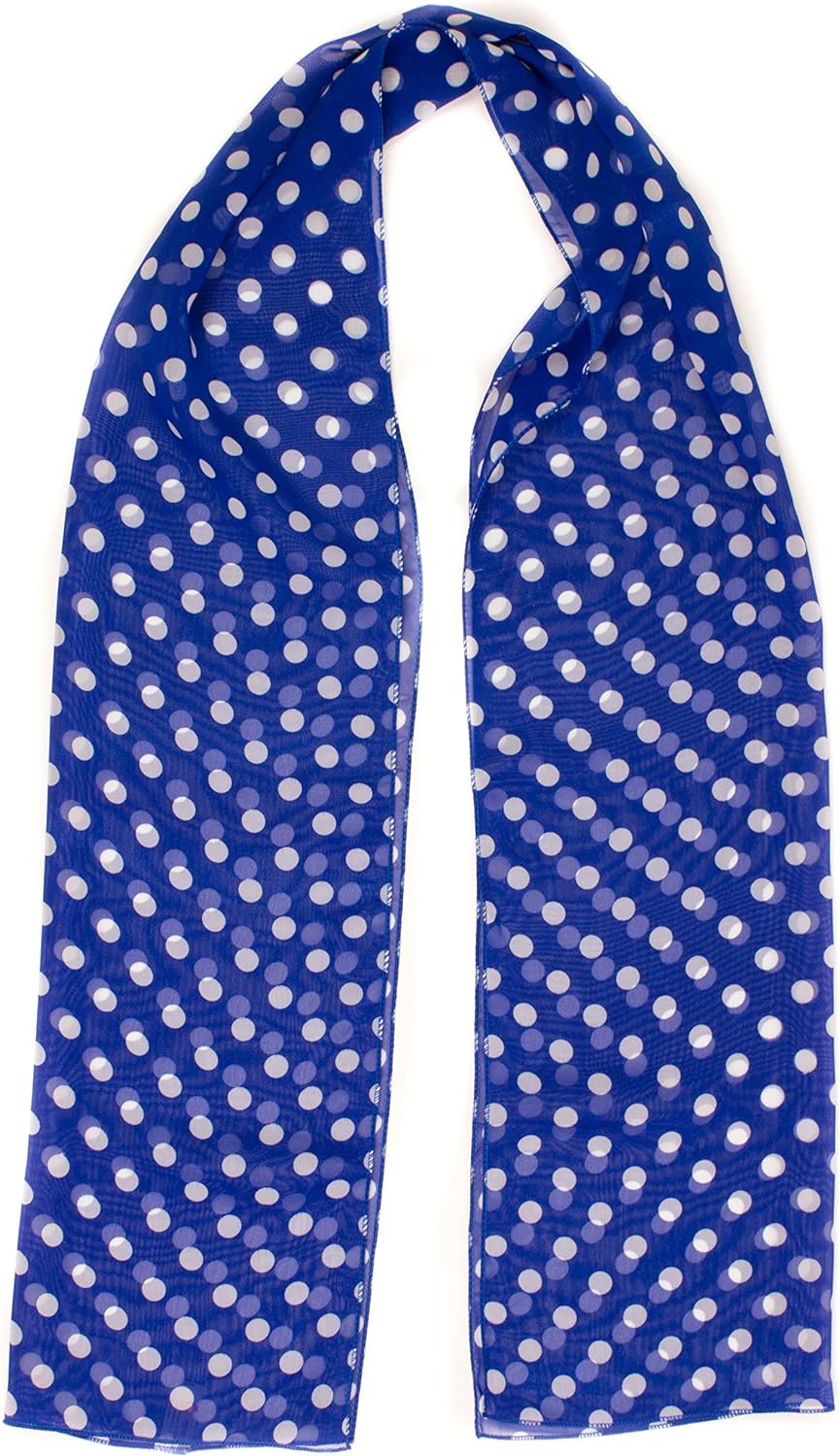 POLKA DOT CHIFON NECK WRAP