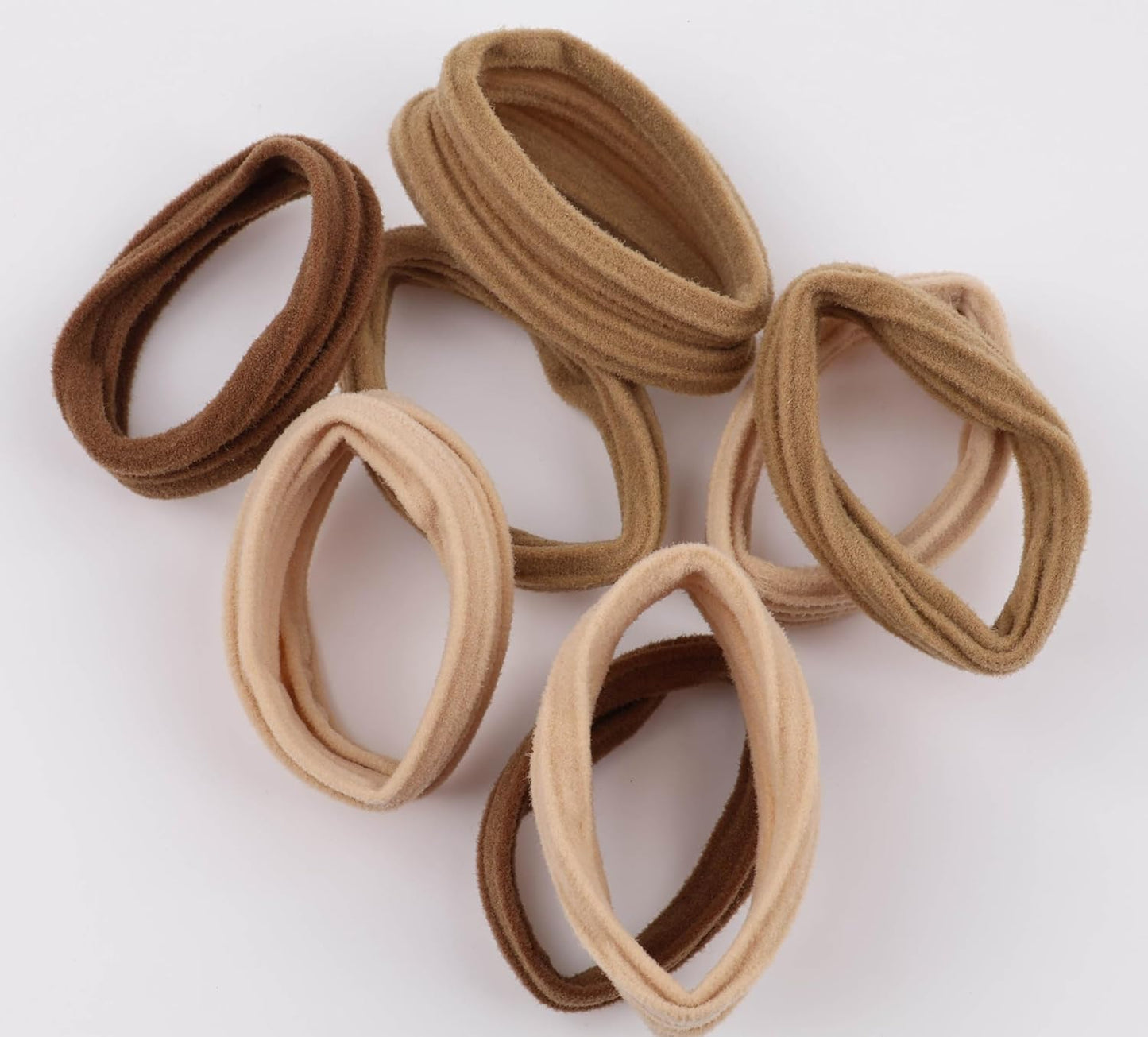 8pcs ribbed ponytail bands