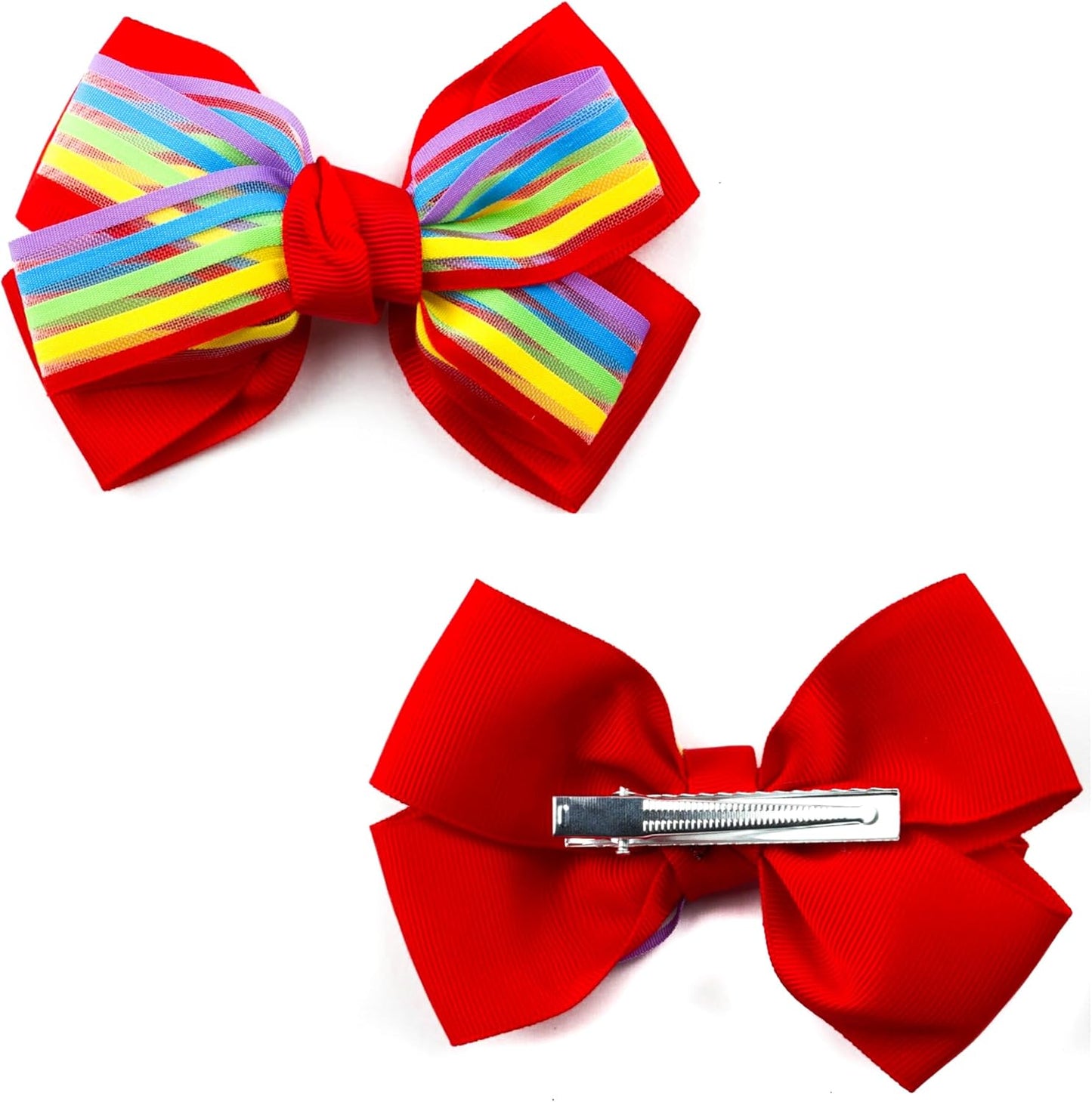 Rainbow strip bow clip
