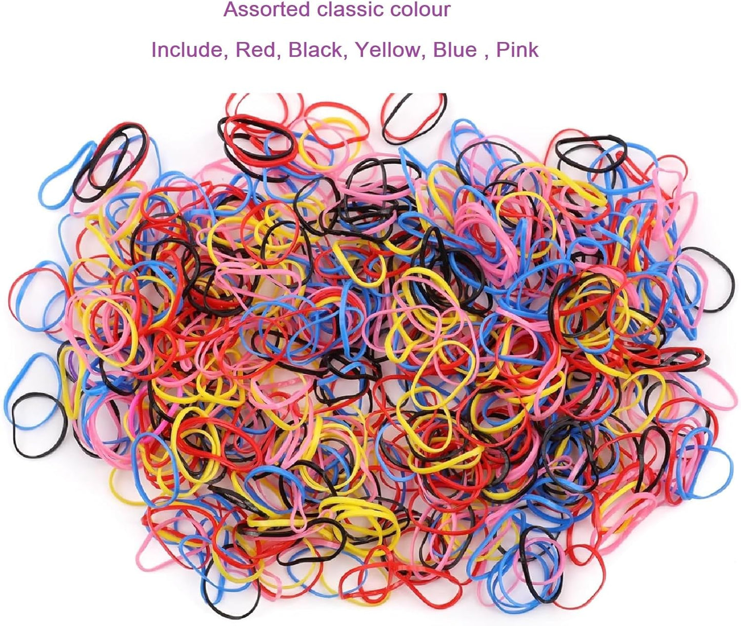 500pcs Mini hair elastic bands
