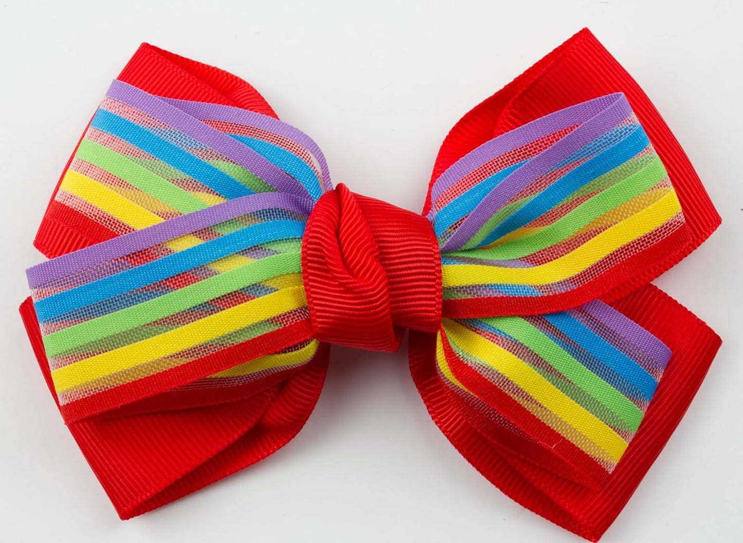 Rainbow strip bow clip