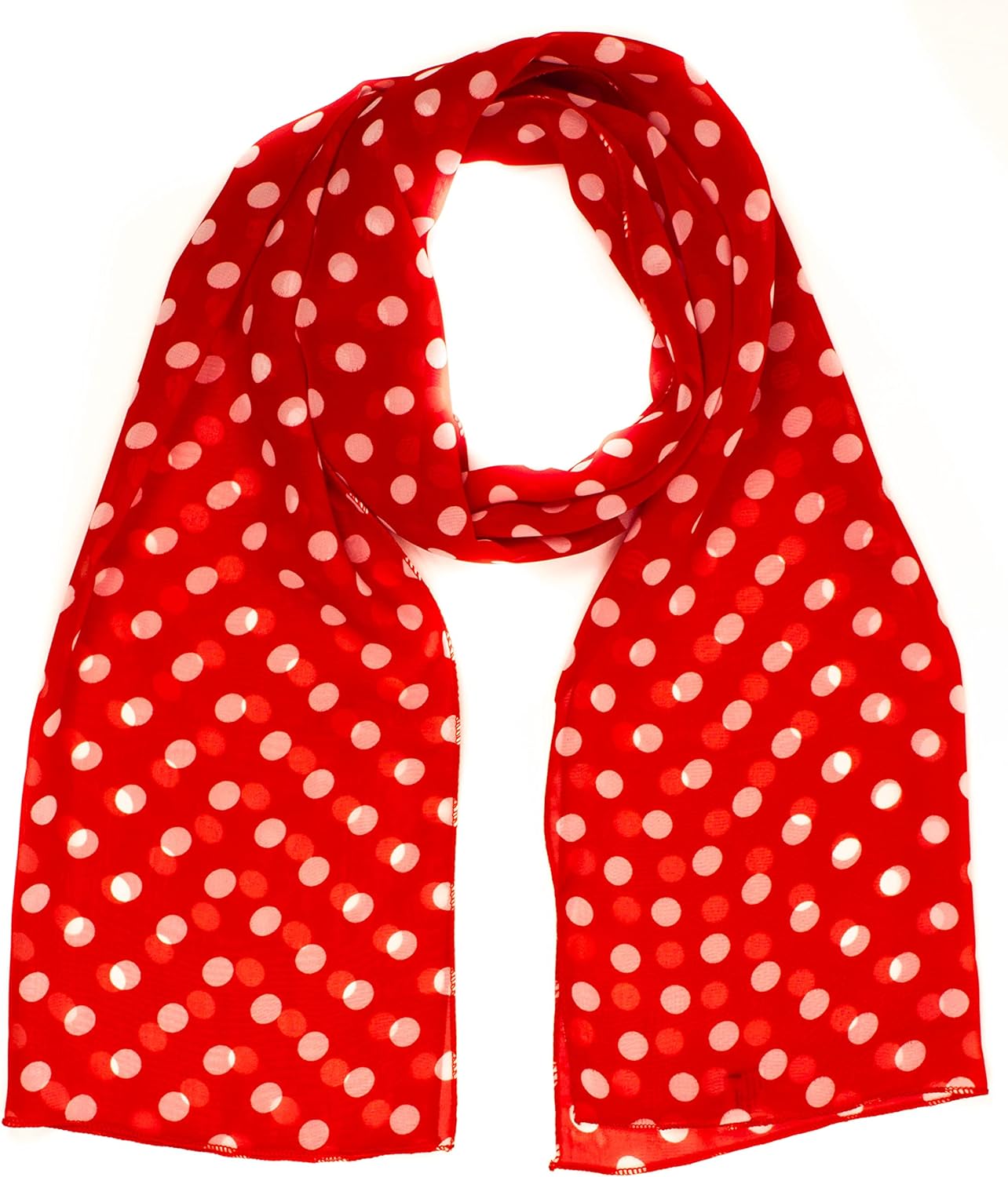 POLKA DOT CHIFON NECK WRAP