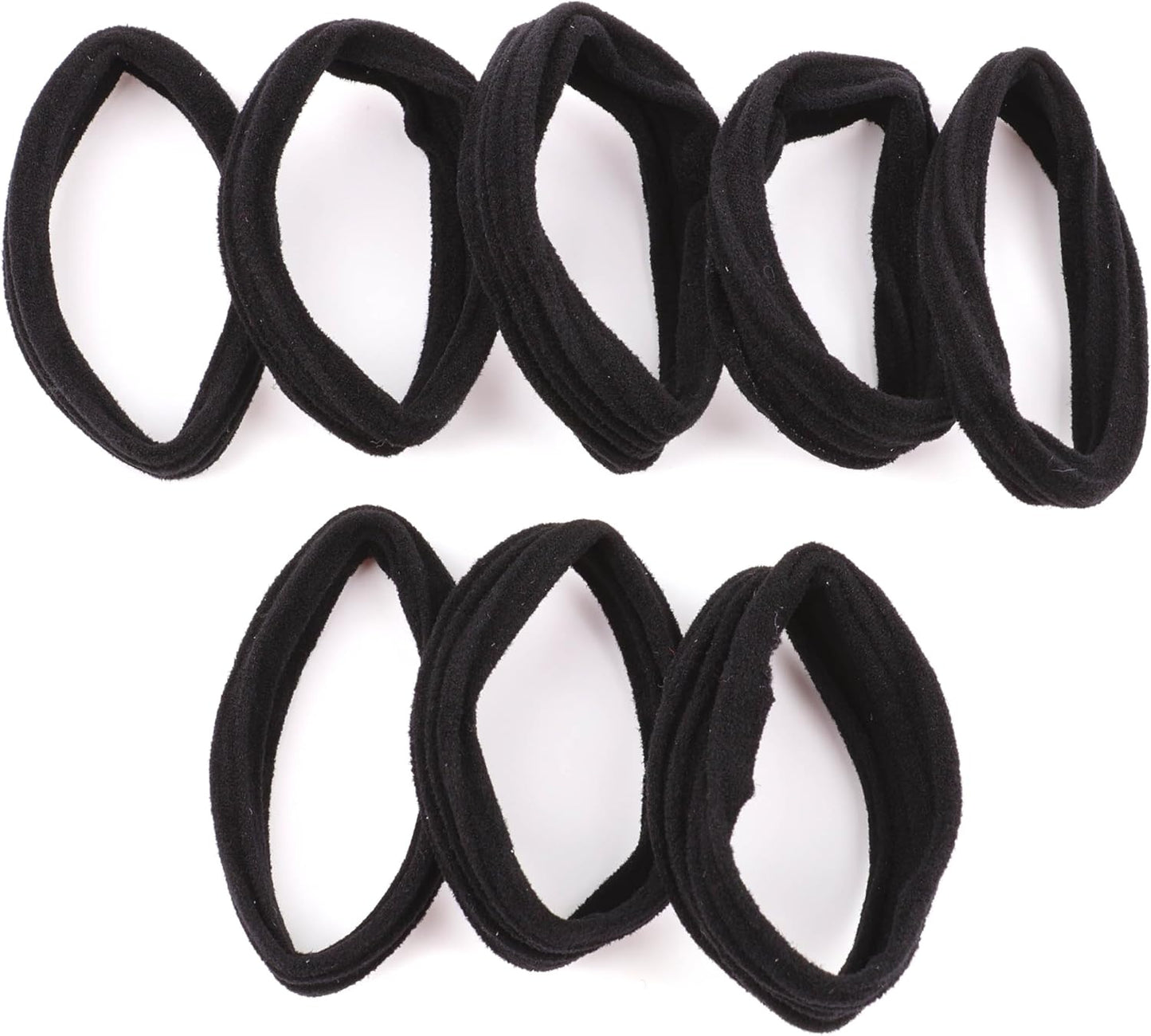 8pcs ribbed ponytail bands