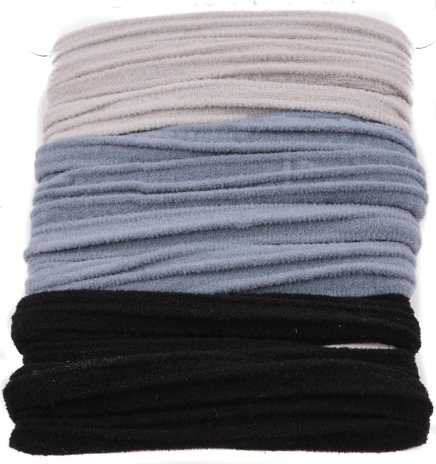 8pcs ribbed ponytail bands